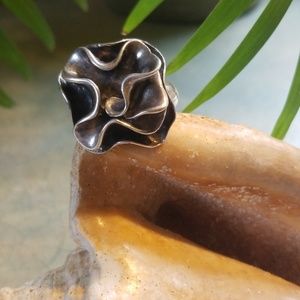 SILPADA LARGE FLOWER RING. HEAVY STATEMENT PIECE